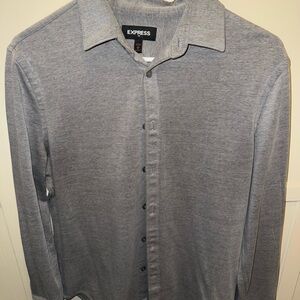 Express Men's Casual Gray Button Down Shirt